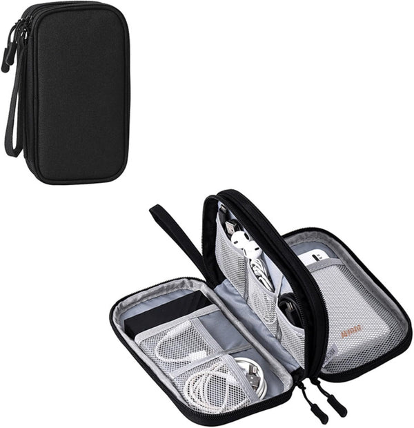 Electronic Organizer Travel Cable Accessories Bag, Portable Waterproof Storage Bag for Cable, Mouse, USB Cable, Power