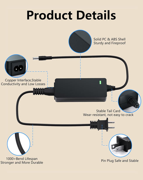 for Harman Kardon Charger Onyx Studio 1-7 Wireless Bluetooth Speaker Replacement Power Cord