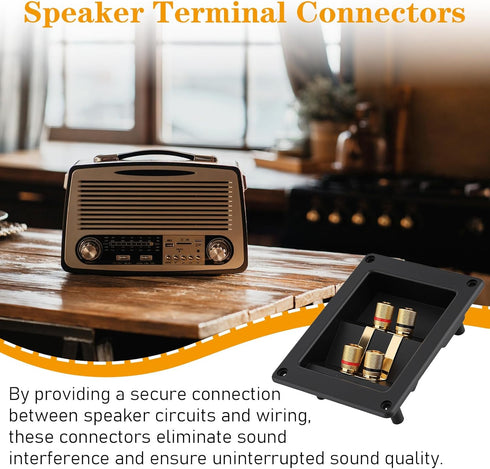 Styquenzer 4 Subwoofer Box Terminal, Pcs Speaker Terminals Connectors Speaker Terminal Cup Speaker Binding Post Screw