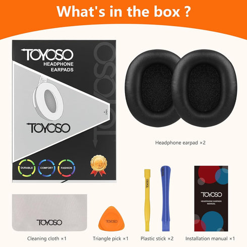 Replacement Ear Pads for Audio Technica ATH M50X/M40X, SteelSeries Arctis, HyperX Cloud, Logitech G Pro X, Turtle