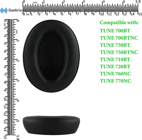 Geekria QuickFit Replacement Ear Pads for JBL Tune 700BT, 750BTNC, 710BT, 720BT, 760NC, 770NC Wireless Headphones