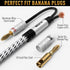 14 AWG Speaker Cable Wire 10 Feet with Gold-Plated Banana Tip Plugs-CL2 Rated-in Wall-Heavy Duty Nylon Braided, Oxygen-Free Copper (OFC)-White-with 5 Cable Ties