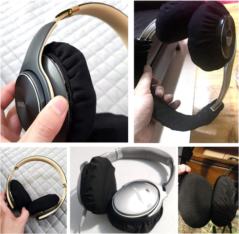 Honbay Headphone Covers: 2 Pairs of Stretchable, Washable Earcup Protectors for Gaming, Racing, Aviation & Gym Training.
