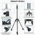 JEBUTU 6.6ft/2m Extendable Photography Light Stand, Adjustable Aluminum Light Tripod Stand for Travel, Reversible