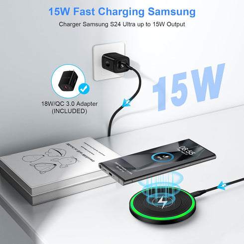 Fast Wireless Charging Pad for Google Pixel 9 Pro/9Pro XL/9Pro Fold/8/8Pro/7/7Pro/6/6 Pro/5, Pixel 9 Pro Wireless