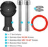 1" Ball Adapter with M6 & 1/4" Threaded Stud, Aluminum Alloy Fixed Ballhead Mount for Action Camera & Camcorder