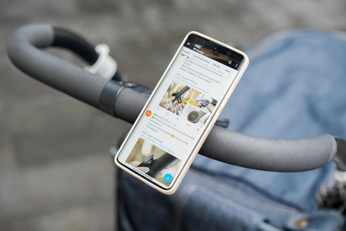 A2C 17 N54 Stroller Phone Holder Compatible with MagSafe - Peloton Phone Mount with Strong Magnets Adjustable Silicone