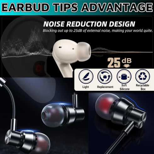 HuGuWdy 54Pcs 3.8mm -5.1mm) 27 Earbud Replacement TipsEar Bud Rubber Tips Silicone Earbud Tips Earbud Covers Silicone
