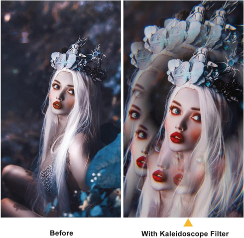 77mm Kaleidoscope Prism Filter, Premium Crystal Glass Special Effect Filter for Camera Lens.