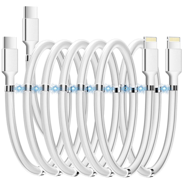 AICase Magnetic USB C to Lightning iPhone Cable, Type C Super Organized Charging Cable for iPhone