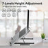 Laptop Stand for Desk, Adjustable Riser ABS+Silicone Foldable Portable Holder, Ventilated Cooling for 10-15.6” Laptops,