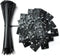 100 Pack Black Plastic Nylon Cable Ties with 60 Self Adhesive Wire Tidy Clips, 25x25mm Mount Base Holders