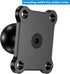 2 PCS 1" Ball Mount with Aluminum Alloy Square Plate, Universal Mounting Base for Garmin, Lowrance, Humminbird