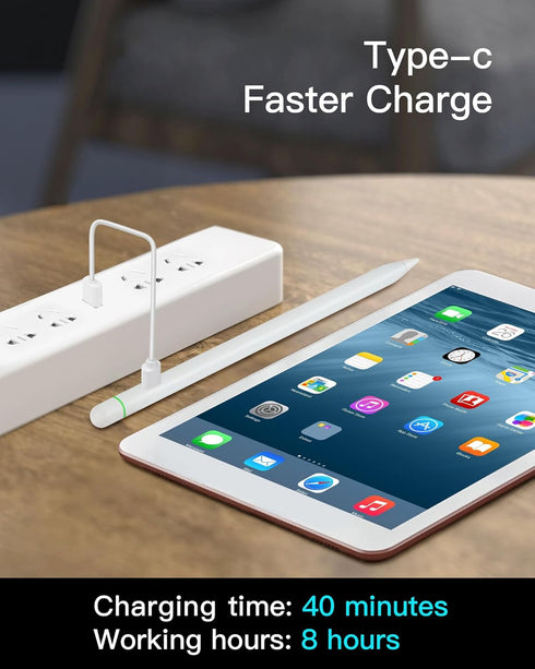 iPad Pencil 1st Generation with Palm Rejection & Tilt Sensitivity, Active Stylus Pen Compatible with iPad 9th&10th Gen,