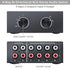 PROZOR 4-Way Stereo L/R Sound Channel Bi-Directional Audio Switcher, 2 in 4 Out or 4 in 2 Out Splitter