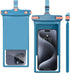 wellhouse Waterproof Phone Pouch, Case for iPhone 15 14 13 12 Pro Max XS Samsung, IPX8 Cellphone Dry Bag, Blue