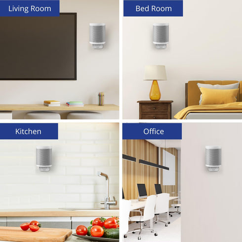 TNP Universal Satellite Speaker Wall Mount Bracket, Ceiling Mount Clamp with Adjustable Swivel and Tilt Angle for Home