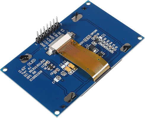 ACEIRMC 2.42 inch 128x64 SSD1309 7 I2C R3 OLED LCD Display Module Pin SPI/IIC Serial Interface for Arduino UNO (Yellow)