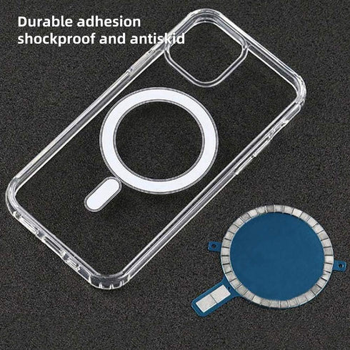 XZC Mag Safe Magnet Sticker, Strong Magnetic Cover Sticker for Mag Safe DIY Wireless Charging for iPhone (2Pcs)