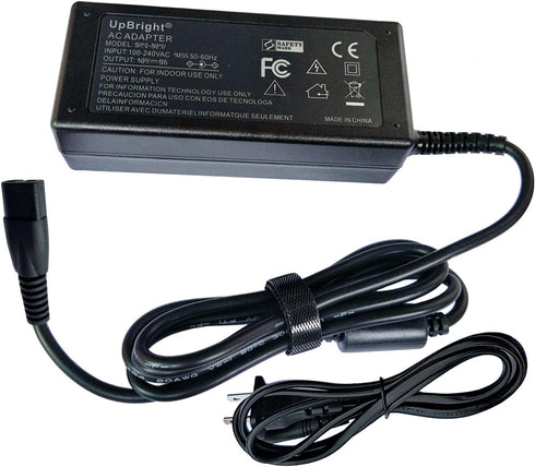 UpBright 2-Prong 15V 3A AC/DC Adapter Compatible with Brookstone Max 2 Cordless Neck Massager