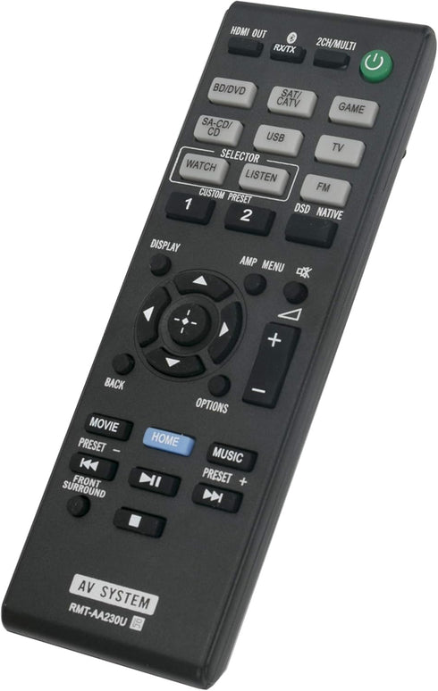 RMT-AA230U Replaced Remote for Sony Multi Channel AV Receiver STR-DN1070