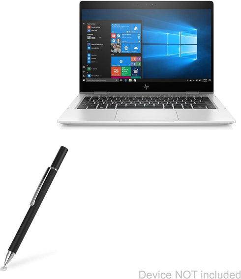 BoxWave Stylus Pen for HP EliteBook x360 830 G6 - Super Precise FineTouch Capacitive Stylus - Jet Black