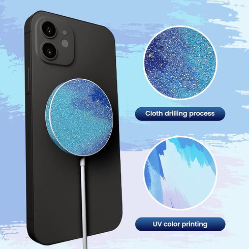 Wireless Charger 15W Max Bling MagSafe Charger Pad Type C Cable | Qi-Certified for iPhone 13/14/12/SE/11/X/XR, AirPods