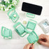 CRASPIRE 8Pcs Mini Folding Chair Phone Stand Holder Desktop Foldable Green Candy Color Lazy Funny Cute Cell Mobile