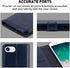 MONASAY Flip Folio Leather Wallet Case for iPhone SE 2022/2020 5G, iPhone 7/8, 4.7-inch, Blue with [Glass Screen