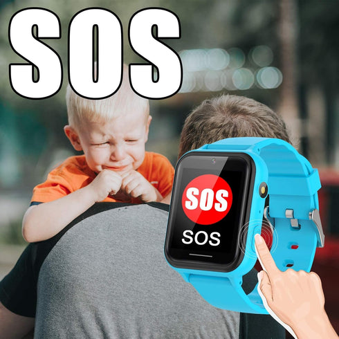 PTHTECHUS Smart Watch for Kids, Boys Girls Smartwatch with 2 Way Phone, HD Selfie Camera, Games, Music, for Ages 4-13