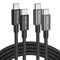 USB C to USB C Cable, 100W 5A Super Fast Charging USB C Charger Cable PD 3.0, Type C to Type C Cable for iPhone 15/15