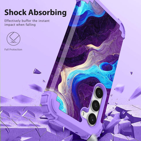 Hocase for Galaxy S23 Case, Shockproof Heavy Duty Protection with Soft Silicone Rubber Bumper + Hard Plastic Hybrid