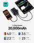 INIU 20000mAh 22.5W Pack, 17 16 15 14 S25 Power Bank, Smallest Portable Charger with USB C Cable, PD Fast Charging