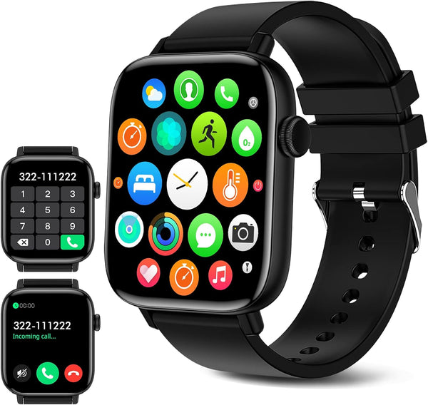 Smart Watch for Android iPhone, 1.9" Fitness Tracker with (Answer/Make Calls), IP67 Waterproof, Blood Pressure Heart