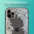 Coolwee Clear Glitter Compatible with iPhone 12 Pro Max Case, Thin Flower Cute Crystal Lace Bling Protective Cover