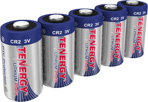 Tenergy CR2 3V Lithium Battery Non-Rechargeable PTC Protected High Performance CR2 Batteries for