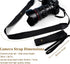 Brvlsoc Black Canvas Camera Neck & Shoulder Strap with Quick Release Buckles Adjustable Cotton Webbing for DSLR and SLR