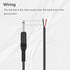 2 Pack 6ft Speaker Wire to 6.35mm 1/4 inch TS Mono Male Plug Adapter Connector to Bare Wire Open End Audio Cable for Microphone Speakers