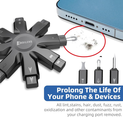 Ordilend iPhone Cleaning Kit,Charging Port Cleaning for Phone iPad Watch, Repair & Restore Cleaner for iPhone Speaker & Lightning Charger Cables, Snowflake Cell Phone Cleaning Kits