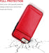 KIHUWEY iPhone 6 Plus/6S Plus Wallet Case with Credit Card Holder, Premium Leather Kickstand Protective Cover (Red)