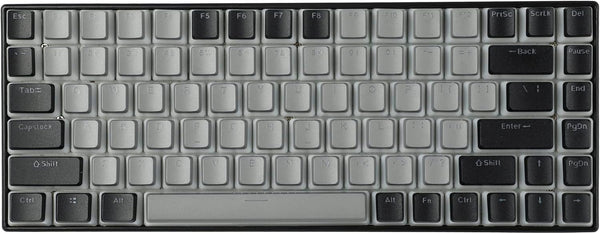 YMDK 128 PBT Double Shot ANSI ISO OEM Profile Pudding Keycaps for MX Mechanical Keyboard 61 68 87 104 (128 Black Gray)