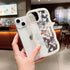 YKCZL 15 Compatible for iPhone Phone Case,Cute Bear Floral Butterfly Cloud Kawaii Pattern,Soft TPU Transparent Women