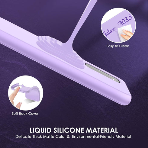 Shop Samsung Galaxy A03s Case: Slim Shockproof Silicone, Durable TPU Dual Layer, Cute Lavender Purple Cover.