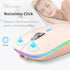 Uiosmuph LED Wireless Mouse, G12 Slim Rechargeable Silent Mouse, 2.4G Portable Optical Computer Mice with Receiver and Type C Adapter (Nude Pink)