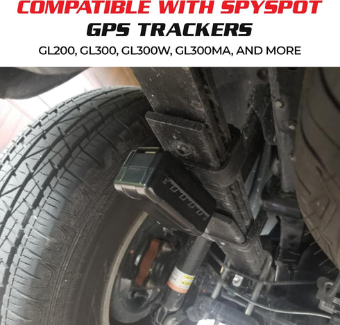 Spy Spot Magnetic Mount Weatherproof Case for GPS Trackers, Stash Lock Box for Items Under Vehicles