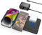 ZealSound Wireless Charging Pad, Ultra-Slim Triple Charger Station for 3 Devices & New Airpods, Black PU Leather