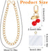 InnoHHustle 2 Phone Wrist Strap with Cherry Charms, Detachable Cute Cherry Cell Phone Lanyard with Tabs, Detachable