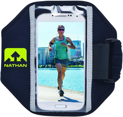 Nathan Running ArmBand Super 5K, Universal Fitting for iPhone, Samsung, Note, Galaxy, Perfect for Running, Biking