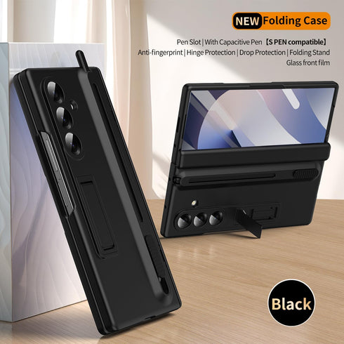 NINKI 7 Fold7 7 for Samsung Galaxy Z Fold Case with S Pen Holder and Stylus & Invisible Kickstand, Full Body Hinge