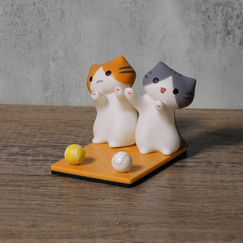Cute Cat Smartphone Stand Phone Holder, Cartoon Animal Japanese Anime (Pumpkin and Gabriel)